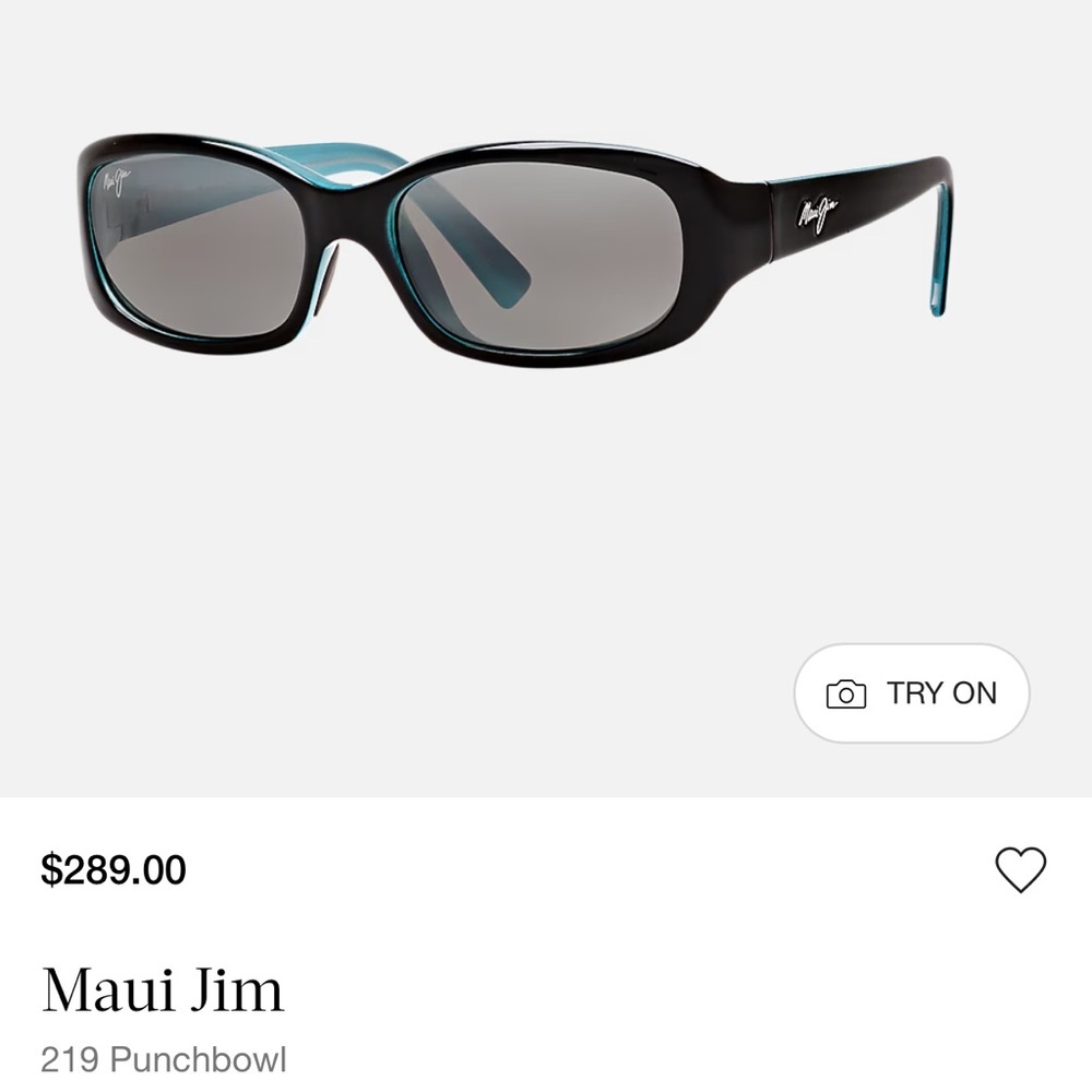 Maui Jim Punchbowl Black Frame Sunglasses with Teal Accents - Picture 4 of 8
